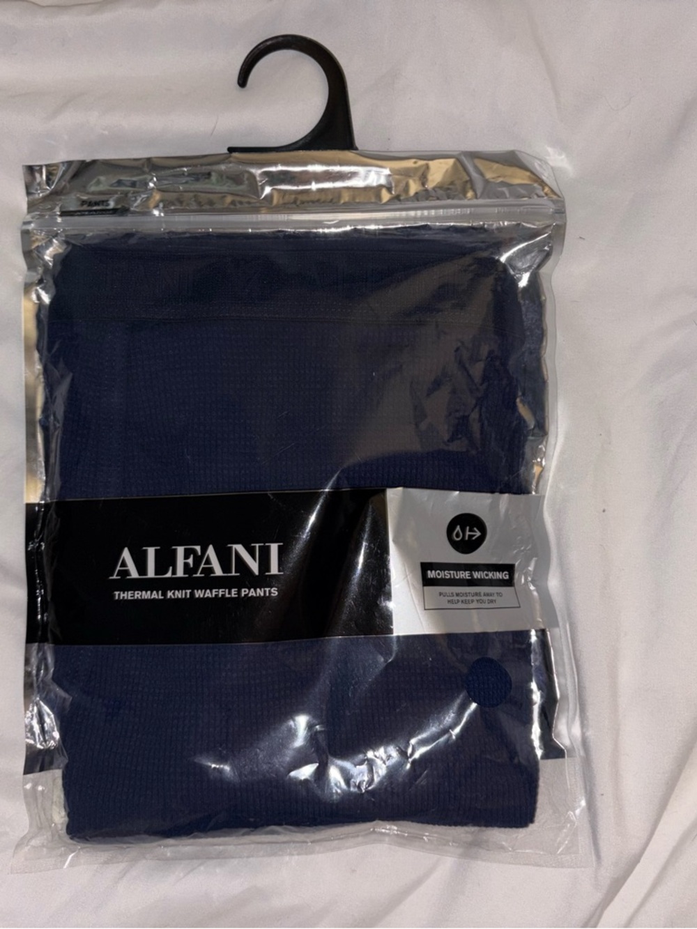 Alfani Navy Thermal Knit Waffle Pants